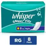 Whisper Maxi Fit Sanitary Napkin with Wings (Regular) 8 pads