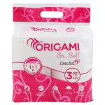 Origami So Soft 3 Ply Tissue Roll 340 pulls (Pack of 4)