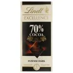 Lindt Excellence 70% Cocoa Intense Dark Chocolate 100 g