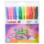 Camlin Assorted Polypropylene Sketch Pens (12 Shades)