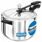 Hawkins 8 Litre Pressure Cooker, Stainless Steel Cooker, Induction Cooker, Big Cooker, Silver (HSS80)
