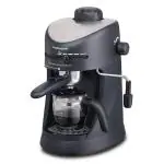 Morphy Richards New Europa 800 Watts Espresso and Cappuccino 4-Cup Coffee Maker, Black