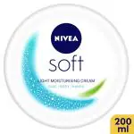 Nivea Soft Light Moisturiser Cream with Vitamin E & Jojoba Oil for Face, Hands & Body 200 ml