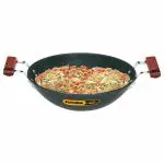 Hawkins Futura 3.75 Litre Deep Fry Pan, Hard Anodised Kadai, Flat Bottom Kadhai, Black (AD375)