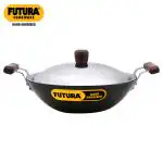 Hawkins Futura Hard Anodised Deep-Fry Pan with Stainless Steel Lid 3.75 L