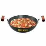 Hawkins Futura 1.5 Litre Deep Fry Pan, Hard Anodised Kadai, Round Bottom Kadhai, Small Kadai, Black (AK15)