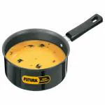 Hawkins Futura 2.25 Litre Saucepan, Hard Anodised Sauce Pan, Cooking Pot with Long Handle, Black (AS225)