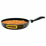 Hawkins Futura 26 cm Frying Pan, Non Stick Fry Pan, Rounded Side Frypan for Easy Stirring, Black (NF26R)
