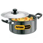Futura Black Hard Anodised Cook n Serve Stewpot with Stainless Steel Lid 3 L