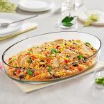Borosil Oval Glass Baking Dish 4 L