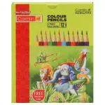 Camlin Colour Pencils With Free Sharpener (12 Shades)