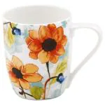 BP Bharat Assorted Bone China Ceramic Milk Mug 330 ml (Design/colour may vary)