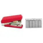 Kangaro Pink Mini Stapler No.10-1M/Y2 With 1000 Staples