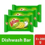 Vim Lemon Dishwash Bar 200 g (Pack of 3)