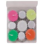 Popular Coloured Cup Candles 9 pcs