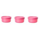 Signoraware Nano Pink Round Plastic Container 40 ml (Set of 3)