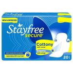 Stayfree Secure Cottony Soft Sanitary Napkin with Wings (Regular) 20 pads
