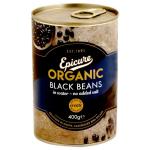 Epicure Organic Black Beans 400 g