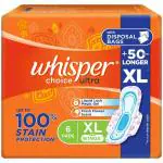 Whisper Choice Ultra Sanitary Napkin with Wings (XL) 6 pads