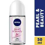 Nivea Pearl & Beauty 48h Deodorant Roll On for Smooth & Beautiful Underarms 50 ml for Women