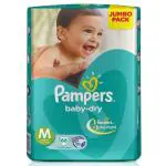 Pampers Baby Dry Diapers (M) 66 count (6 - 11 kg)