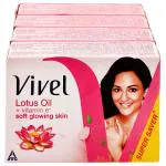 Vivel Lotus Oil + Vitamin E Soap 100 g (Pack of 4)