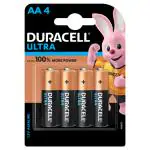 Duracell Ultra Alkaline AA Batteries 1.5 V (Pack of 4)