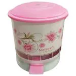 Joyo Printed Pink Plastic Pedal Dustbin 6.2 L