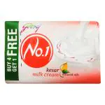 Godrej No. 1 Kesar & Milk Cream Bathing Soap 100 g (Buy 4 Get 1 Free)