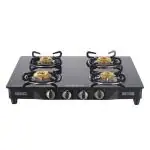 Usha Ebony GS4001 Cooktop with 4 Brass Burners