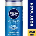 Nivea Vitality Fresh Body, Face & Hair Shower Gel 250 ml