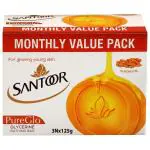 Santoor Glycerin Soap 125 g (Pack of 3)