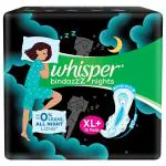 Whisper Ultra Nights Sanitary Napkin with Wings (XL+) 15 pads