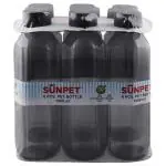 Sunpet Assorted Colour Plastic Bottle 1 L (Set of 6) (Design/colour may vary)