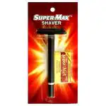 Supermax Stainless Steel Safety Razor with Stainless Steel Razor 5 Blades