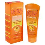 Lotus Herbals Safe Sun Carrot & Avocado Extract SPF 70 PA+++ Daily Multi-Function Sunblock 60 g