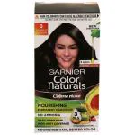 Garnier Color Naturals Creme Riche Ammonia Free Permanent Hair Color, Darkest Brown (3) 35 ml + 30 g