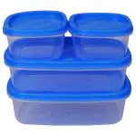 Princeware Assorted Colour Plastic Container Set 568 ml 4 pcs (Design/colour may vary)
