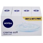 Nivea Creme Soft Soap 75 g (Buy 3 Get 1 Free)