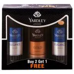 Yardley Mens Deodorant Combo Pack 150 ml (Buy 2 Get 1 Free)
