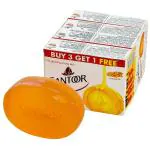 Santoor PureGlo Glycerine Bathing Bar with Almond Oil 75 g (Buy 3 Get 1 Free)