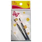 Elly Assorted Straight Edge Tweezer 2 pcs