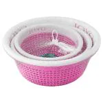 Joyo Fruit Loop Pink Plastic Basket Set (3 pcs)