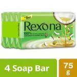 Rexona Coconut & Olive Oils Soap 75 g (Pack of 4)