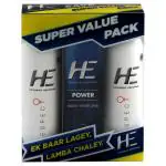 HE Deodorant for Men (Buy 2 x 150 ml & Get 1 x 120 ml Free)