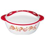 Pinnacle Pavonia Red Print Plastic Insulated Casserole 12.5 L
