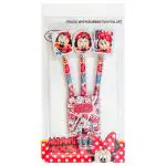 HM Minnie Mouse Pencil Set With Rubber Topper