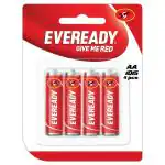 Eveready Red 1015 AA Carbon Zinc Batteries (Pack of 4)
