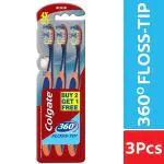 COLGATE 360 Degree Floss Tip (Medium) Toothbrush (Buy 2 Get 1 Free)