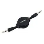 CyberPower CP26RTST 3.5 mm Retractable Aux Cable, Black